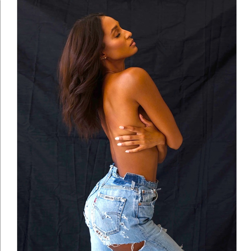 VINTAGE LEVI’S, DISTRESSED WITH CHEEKY CUT-OUT